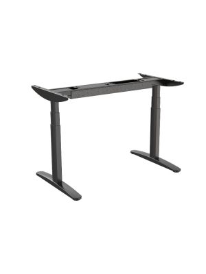 DESQ 1010 Elektrisch zit-sta bureau frame | 2 motoren | 3 kolommen | 125 KG | Heavy Duty | Zwart