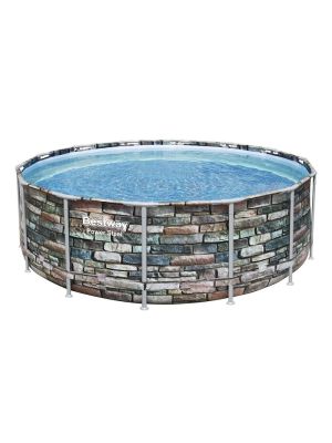 Swing Elite Frame Stone design zwembad - Ø 488 x 122cm