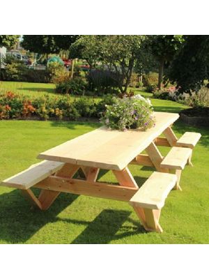 400cm - gedeelde zitting Robuuste Picknicktafel - 12 persoons