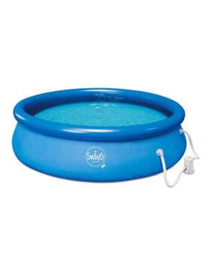 Swing Pool Set - Ø 305x76cm + filterpomp en opblaasbare rand
