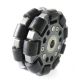 100mm Double Plastic Omni Wheel w/Central Bearings - 14060