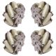 A set of 127mm Stainless Steel Mecanum wheel with PU Roller - 14190